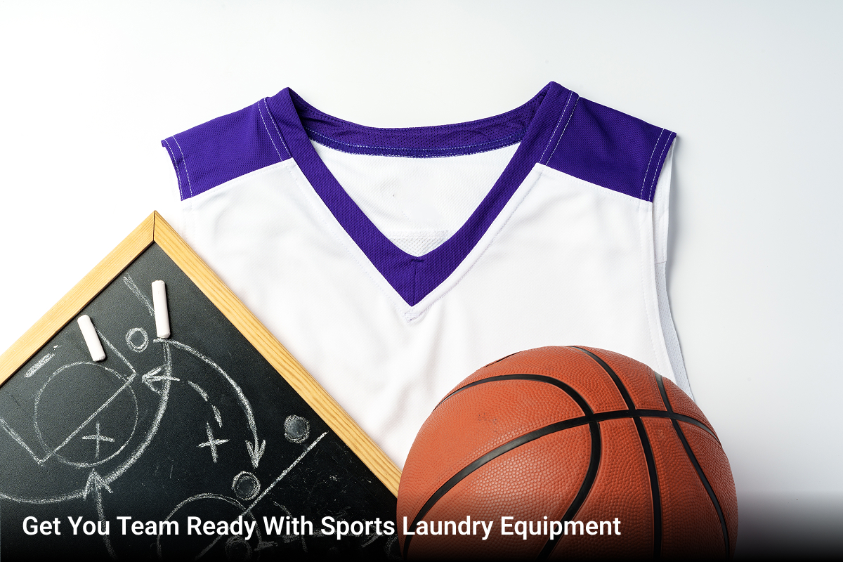 2025-09-01 (4) A collection of sports wear and equipment. Coronet Equipment stands ready to help your team wash its sports apparel.