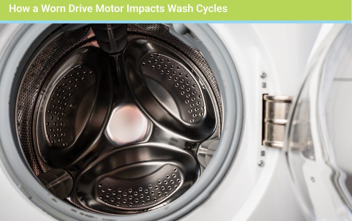 A close up shot of a washing machine. Coronet Equipment is ready to help you keep your machines running as smoothly as possible.